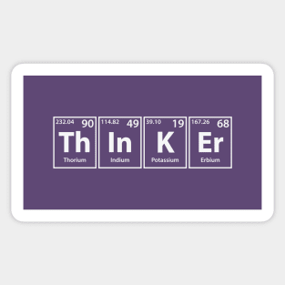 Thinker (Th-In-K-Er) Periodic Elements Spelling Sticker